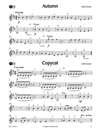 Easy melodic fragments - Violin - Colin Cowles - Partition - Violon